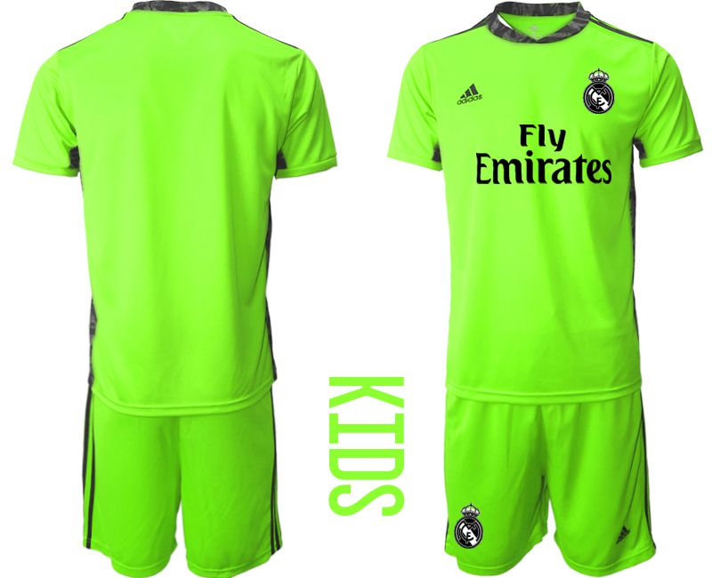 Youth 2020-2021 club Real Madrid fluorescent green goalkeeper Soccer Jerseys->bayern munich jersey->Soccer Club Jersey